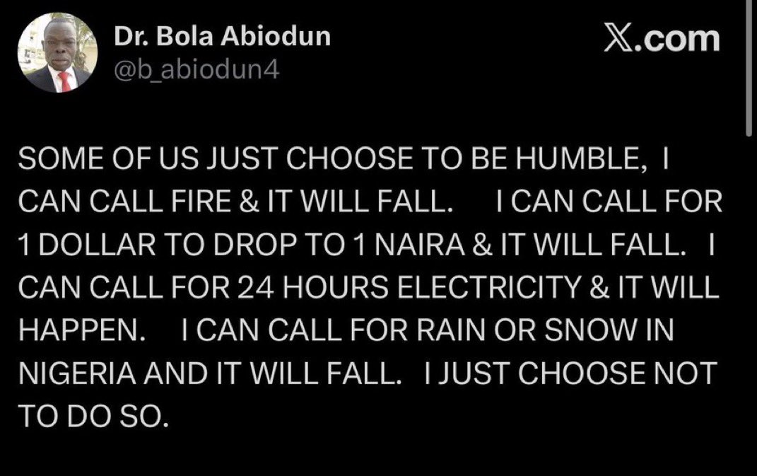 Who be this Dr Bola sef? 

And why does he type in CAPS 😭

No be small mouth the man get 😭😭😭😭