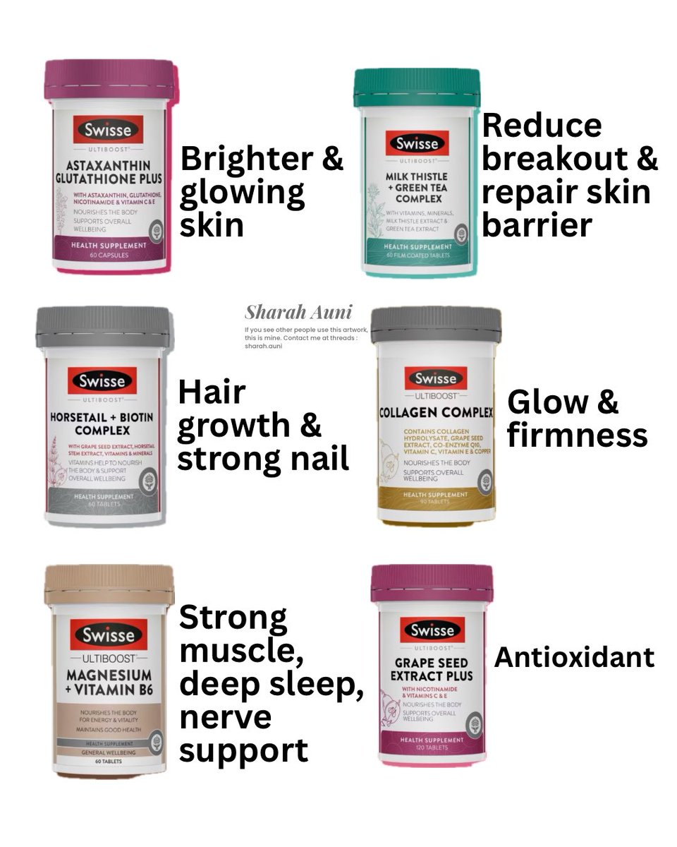TIPS PILIH SUPPLEMENT SWISSE. Thanks me later 🫢🎀￼