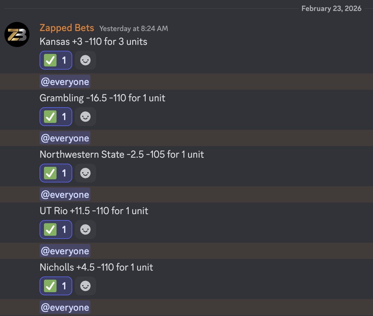 Zapped Bets tweet media
