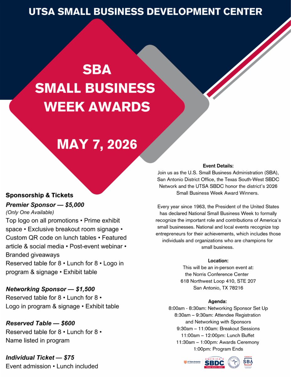 UTSASBDC's tweet photo. To reserve your spot: 210-458-2460 https://t.co/Cg4KMWIVwv