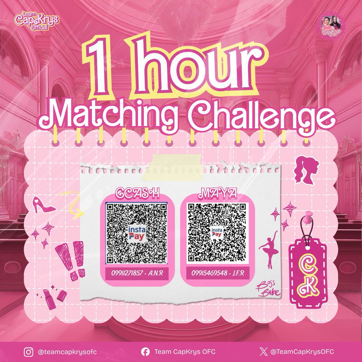 sparCKles, another 1 hr matching challenge for BBS CAPKRYS!

every donation, whether small or big, will be doubled by our sponsor as long as it comes in within the 1-hour window.

BBS CAPKRYS