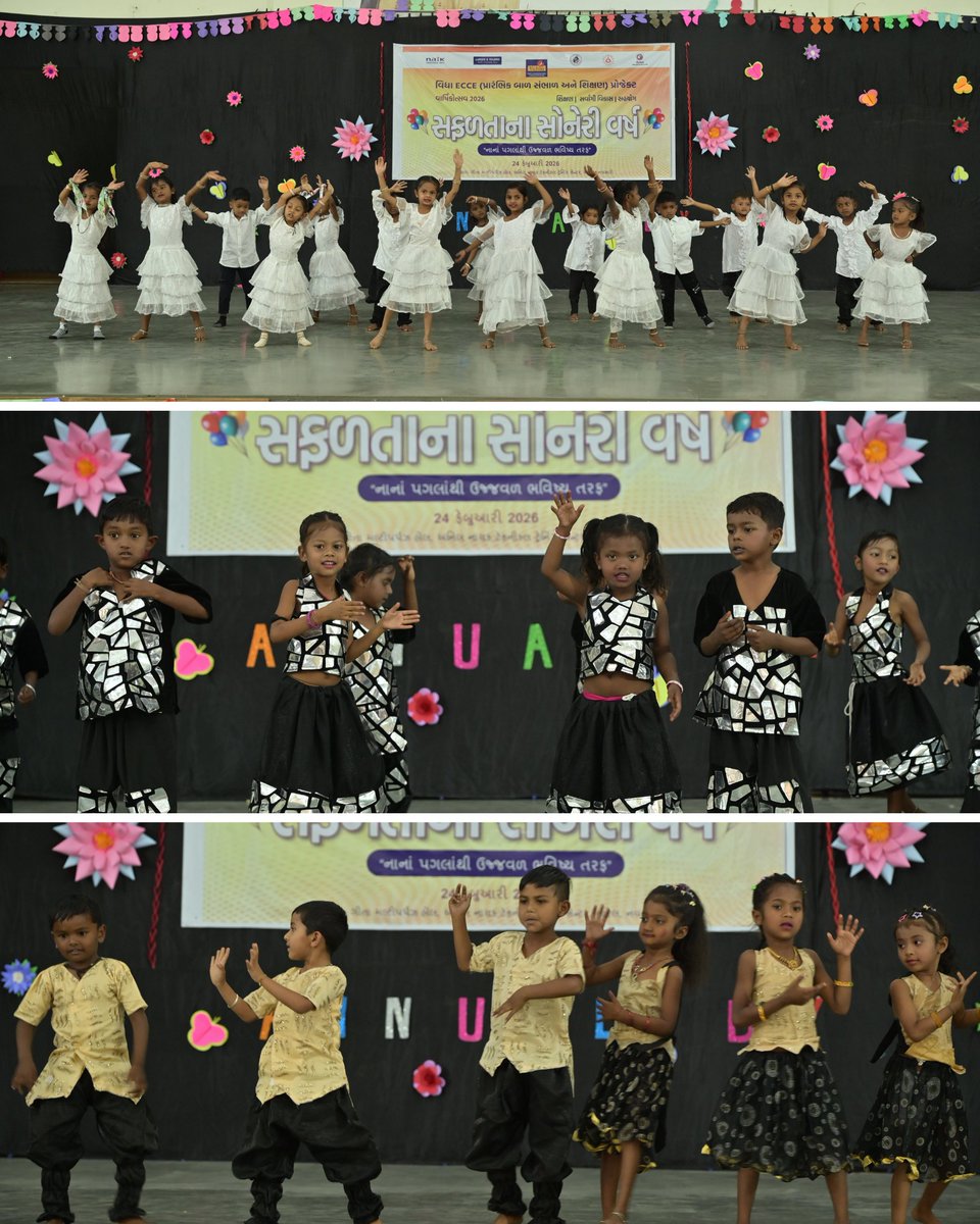 anttc_kharel's tweet image. Nurturing young minds for a brighter future!

We celebrated the Annual Day of Early Childhood Care &amp;amp; Education with 182 children from 52 Anganwadis at the Anil Naik Technical Training Centre. A day filled with joy, dance, and inspiration! 💃✨

#ECCE #ChildDevelopment #Navsari