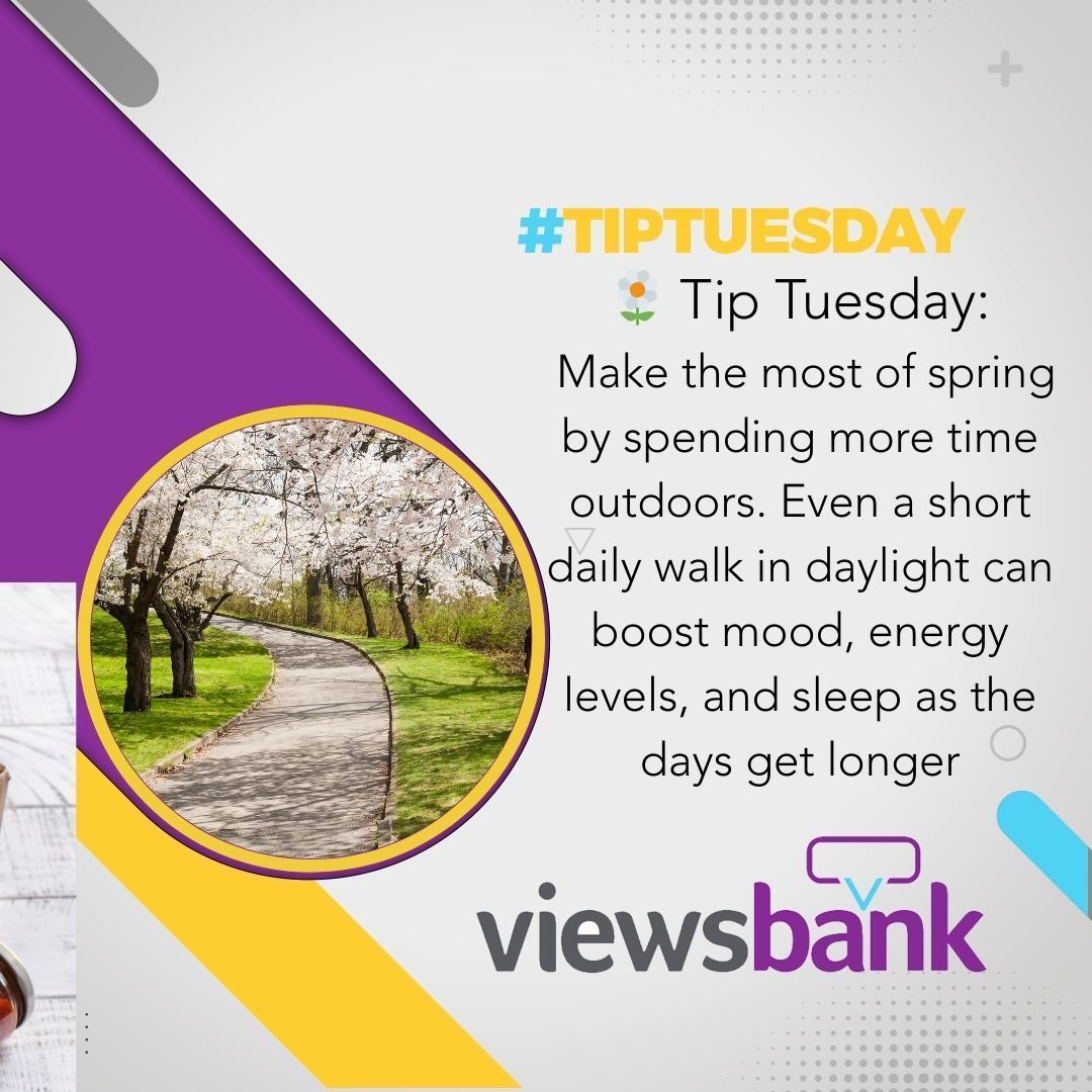 viewsbank's tweet image. 🌼 Tip Tuesday:

#TipTuesday #SpringTips #UKSpring #Outdoors #Wellbeing #SeasonalVibes