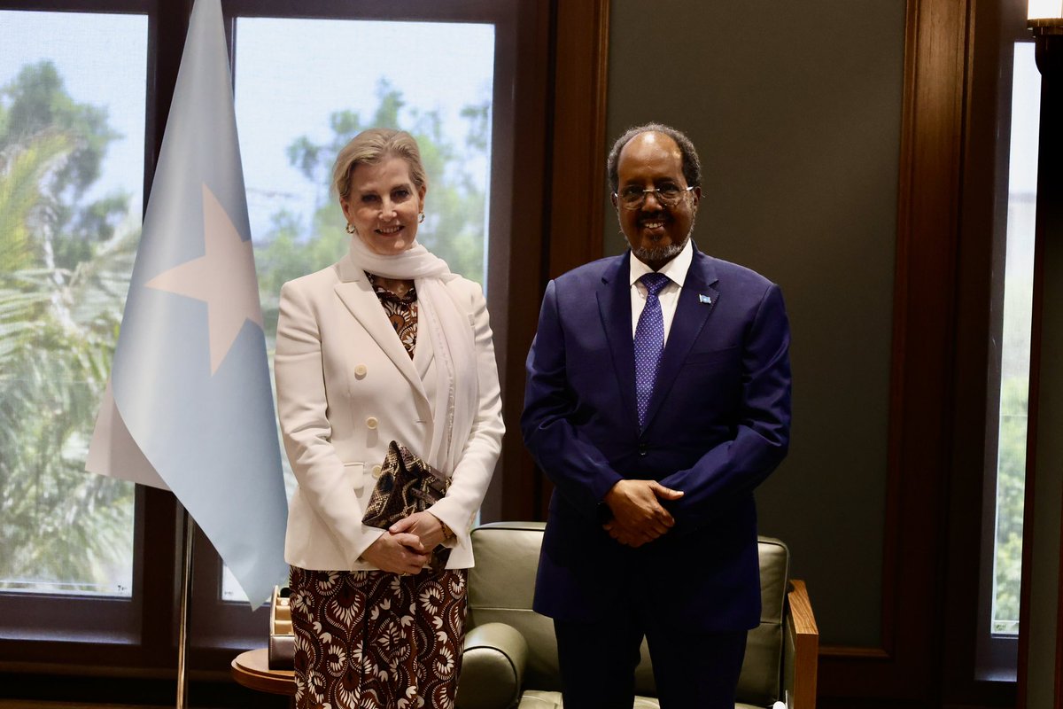 Sophie, Duchess of Edinburgh, visited Somalia this week and met President Hassan Sheikh Mohamud to discuss protecting women and girls from conflict-related sexual violence and ensuring accountability, the #British Embassy in #Mogadishu said.