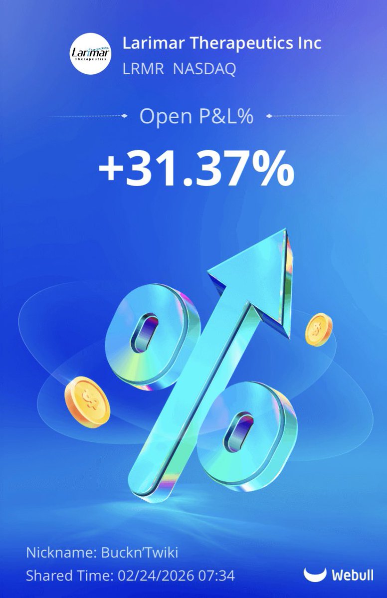 $LRMR

That’s about it for me selling the ladder on rungs up off FDA Breakthrough🪜 

FDA Theme is alive and well since late last week👇🏼

I don’t dream in the space, but $VNDA, $ALUR, $VIR, now Larimar are giving 30-100% off official news in the PR Trade, Bio Edition ☣️📰💨