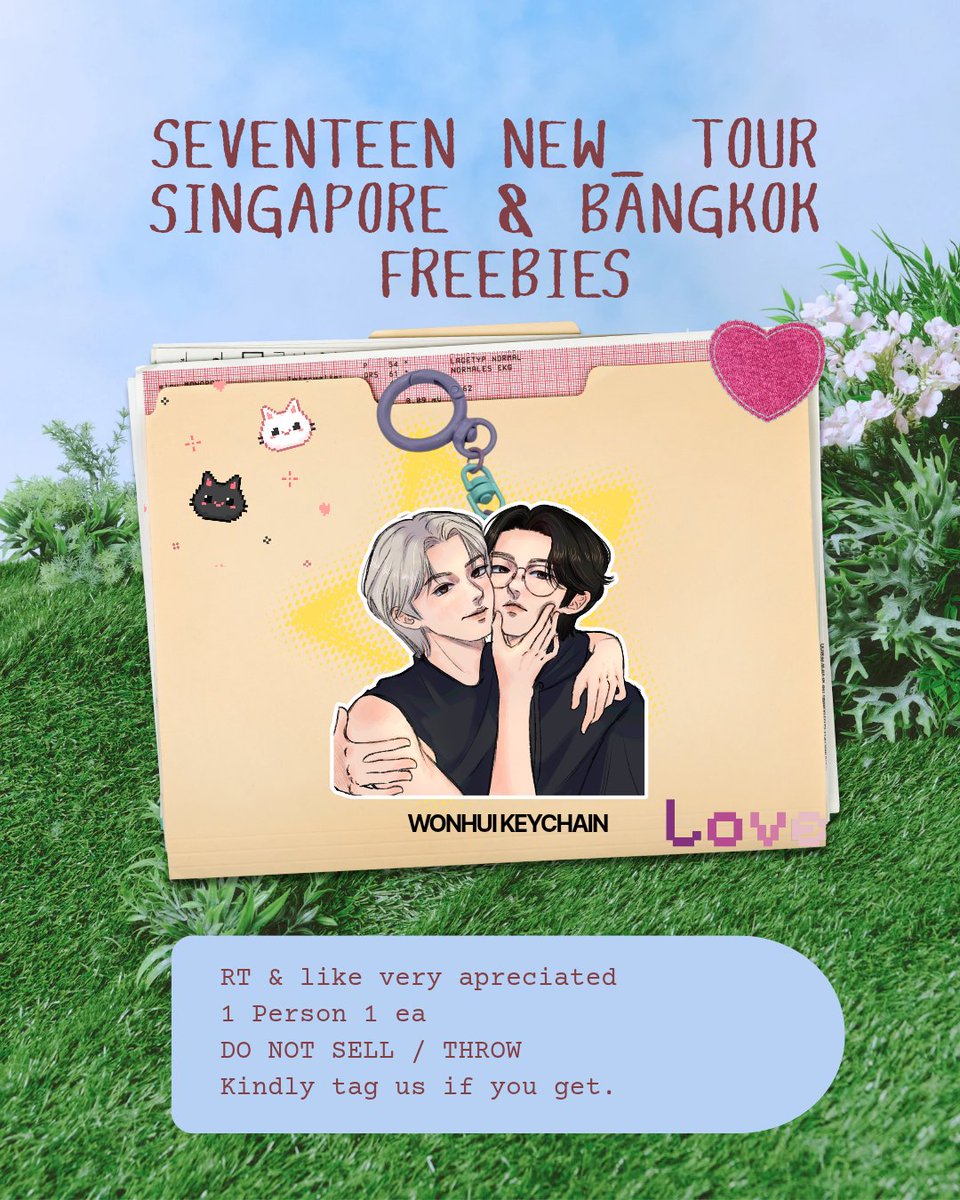 SEVENTEEN WORLD TOUR NEW_ in SINGAPORE &amp; BANGKOK

RT &amp; LIKES Appreciated🩷

✨️FREEBIES EVENT AT THE VENUE✨️
by <a href="/lalalalostyuuu/">lalapooo</a> x <a href="/flexrdelacore/">花 灰原 #Wonmbulism❤️</a> x <a href="/komingkomo/">nkaw</a> 

Freebies pack spoiler is here! 🥰💙💜

#SEVENTEEN_NEW_IN_SINGAPORE 
#SEVENTEEN_NEW_IN_BANGKOK