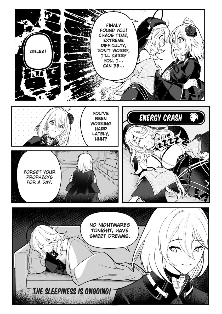 Orlea finally found a coffee strong enough… ☕
but maybe it was too strong.
-
I'm glad she's improved so much after the game updates ✨

#ChaosZeroNightmare #CZN #fanart #manga #orlea
#カオスゼロナイトメア #ファンアート