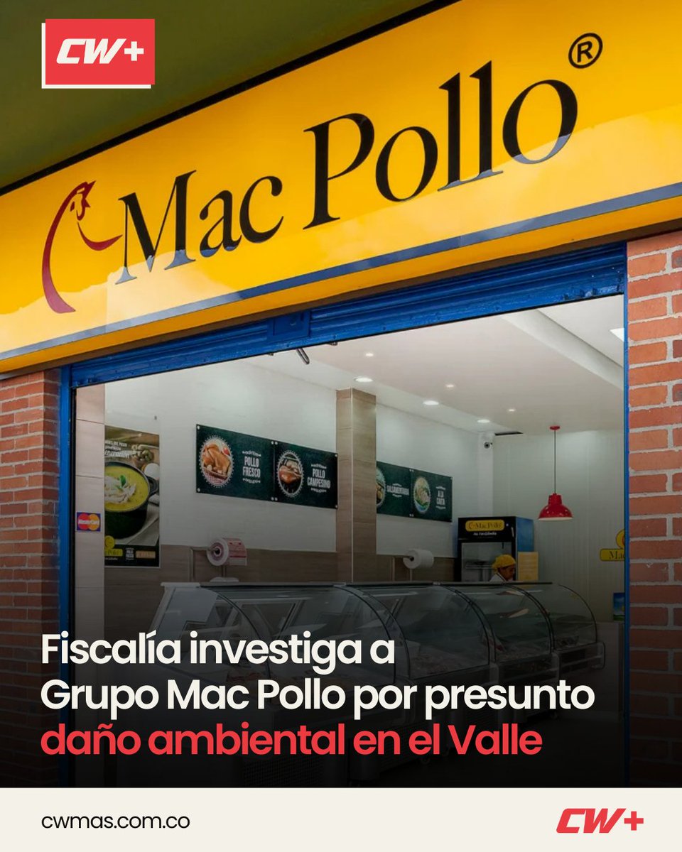 VALLE DEL CAUCA | La Fiscalía General de la Nación adelanta una investigación contra una empresa del Grupo Mac Pollo por presuntos daños ambientales en el Valle del Cauca. El proceso se centra en posibles afectaciones registradas en la quebrada Chambimbal, en zona rural entre