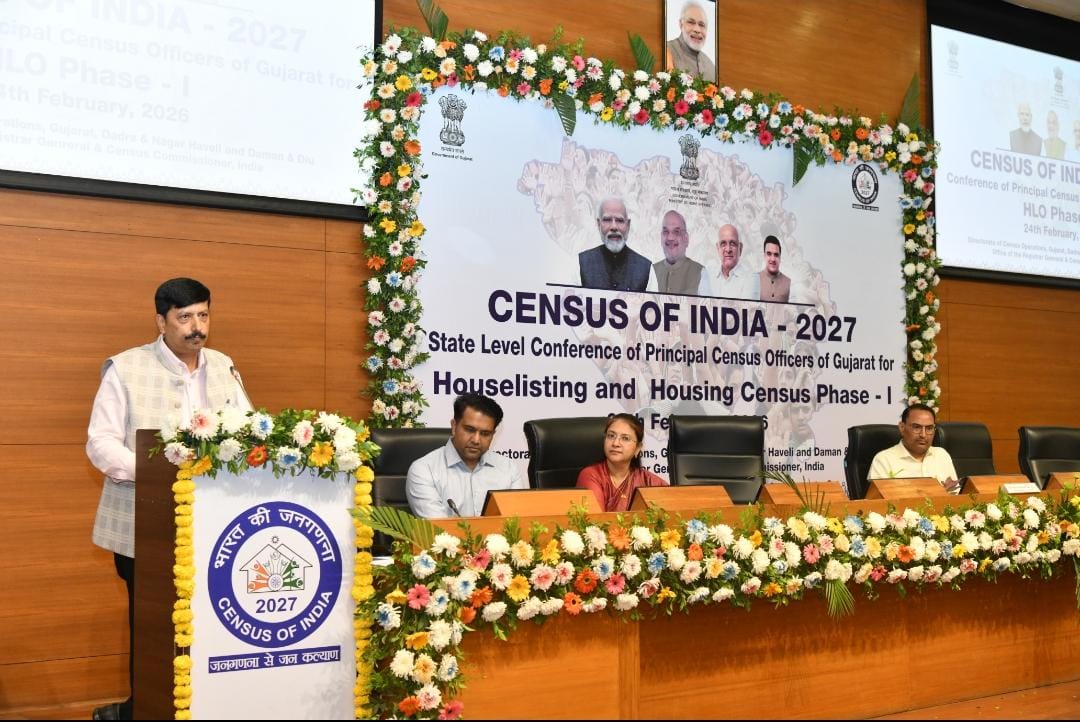 dcogujarat's tweet photo. State-Level Conference of Principal Census Officers, Gujarat, chaired by the Hon’ble Chief Secretary in presence of the RG and Census Commissioner of India.
Census–2027 termed cornerstone of evidence-based governance; focus on accuracy, transparency &amp; digital execution. https://t.co/tx0Ah4hamv
