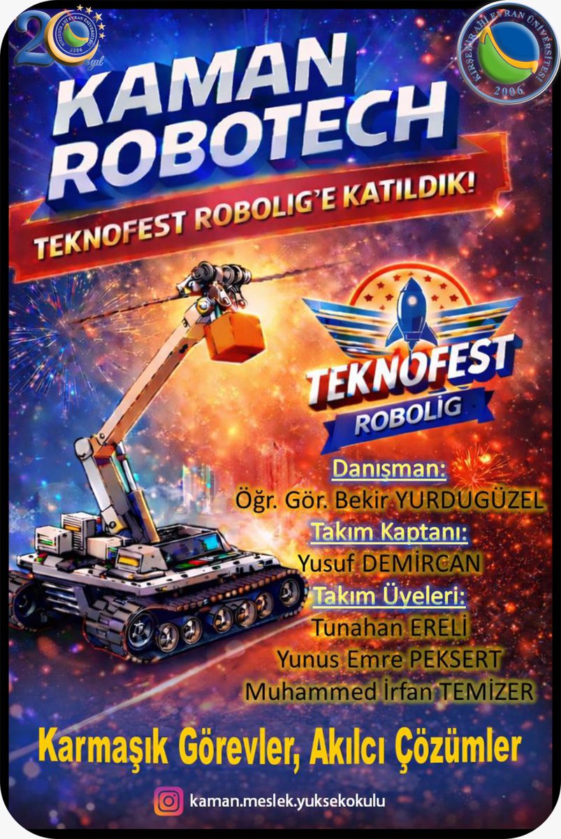 Kaman Meslek Yüksekokulu'ndan ilk Teknofest başvurusu. Devamı gelecek...🇹🇷

<a href="/ahievranedutr/">KAEÜ Kırşehir Ahi Evran Üniversitesi</a> 
<a href="/teknofest/">TEKNOFEST</a> 
<a href="/T3Vakfi/">TR Teknoloji Takımı</a> 
<a href="/TCSanayi/">Sanayi ve Teknoloji Bakanlığı</a>