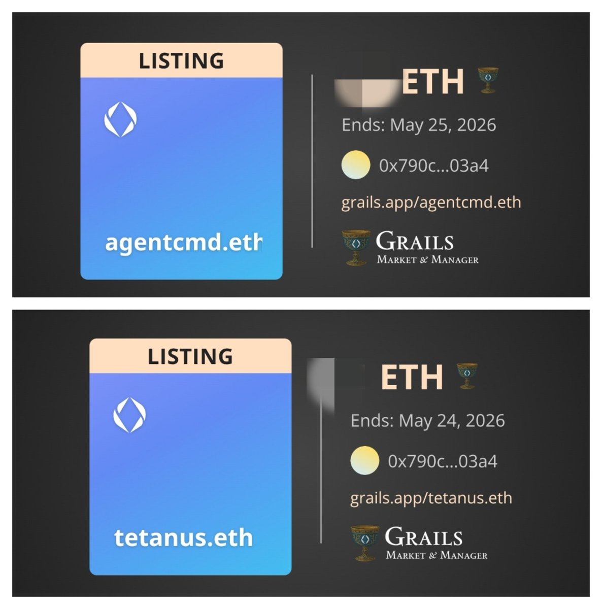 rTards_'s tweet photo. agentcmd.eth
tetanus.eth
dm for offer
avaible on @grailsmarket @opensea
#ENS #EthereumNameService #Web3 #DomainNames #ETH #ENSdomains #Domain #DigitalRealEstate #Web3Identity #NFTDomains #EnsVision #OpenSea #SecondaryMarket #CryptoAssets #10kClub #DigitENS #tetanus #Agent #AI https://t.co/OXI9PDqWKc