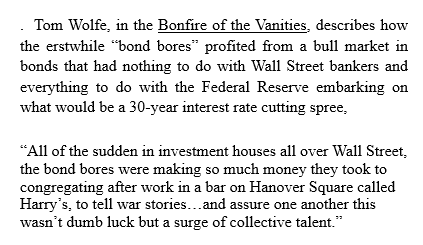 From the Bonfire of the Vanities - the bond bores misinterpreting 40 years of falling interest rates for a 'surge of collection talent.'
x.com/BoringBiz_/sta…