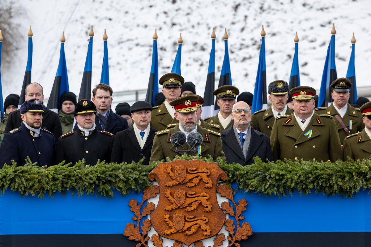 Kaitsevagi's tweet photo. 🇪🇪 Parade for the 108th anniversary of the Republic of Estonia.

#EstonianDefenceForces #NATO #balticdefence #StrongerTogether https://t.co/OOg3hHirwo