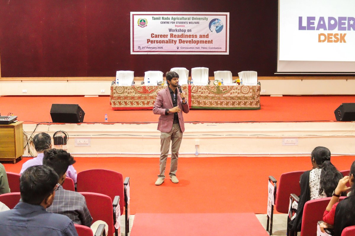LeadersDesk's tweet image. Successfully conducted a Career Readiness &amp;amp; Personality Development Workshop at TNAU, Coimbatore.

Session handled by Mr. Walter.

Grateful to TNAU and all co-trainers for the opportunity!

#CareerReadiness #TNAU #LeadersDesk