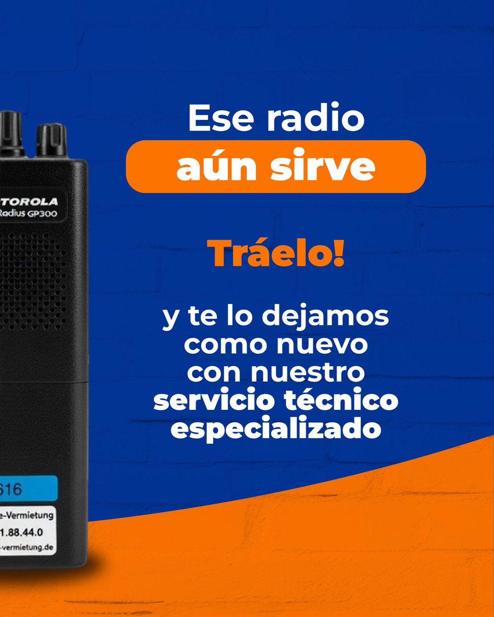 ¿Tienes radios que dejaron de funcionar? 👨🏻‍🔧❌

✅En Gettford contamos con servicio técnico especializado en radiocomunicación 🔧

✔️ Diagnóstico preciso
✔️ Mantenimiento preventivo y correctivo
✔️ Reparación y optimización de equipos
✔️ Programación y revisión de alcance