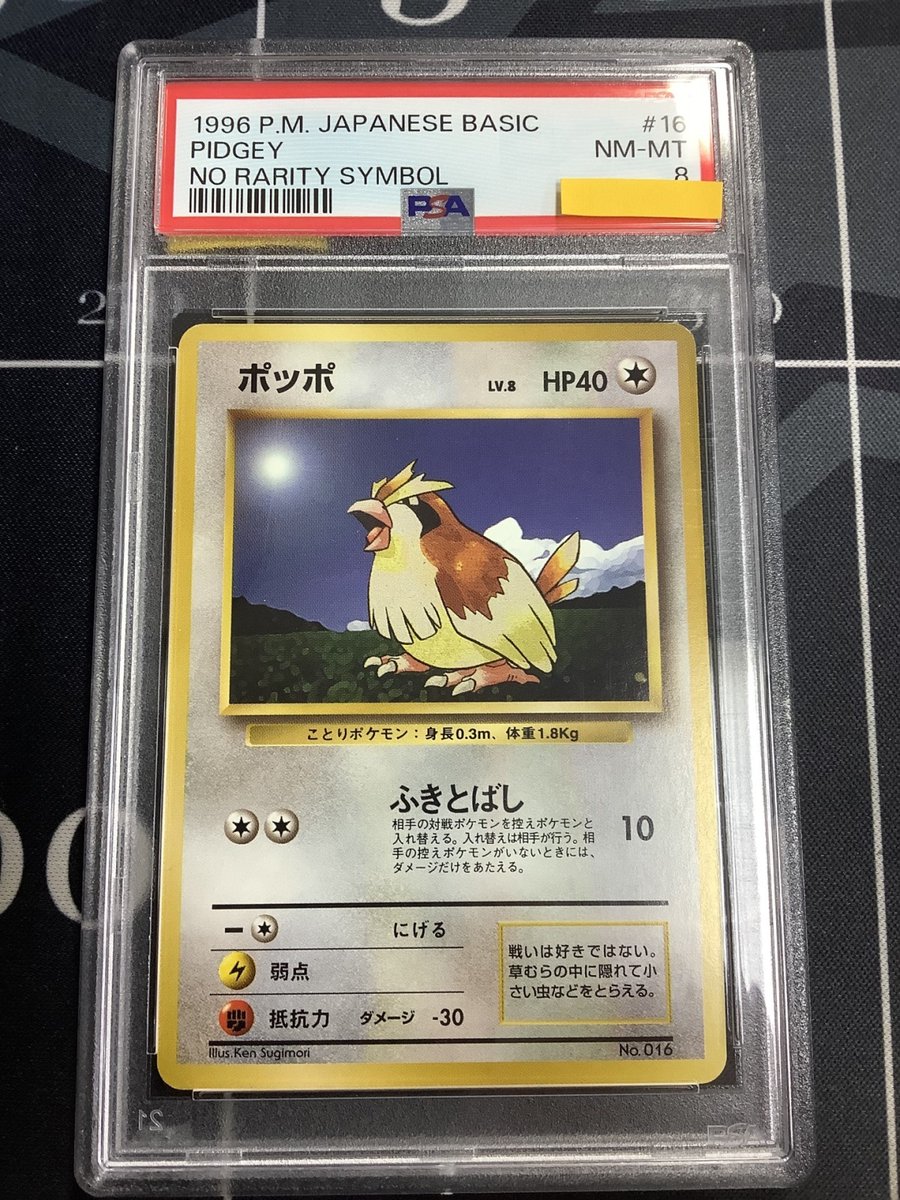 ポケモンカード 入荷情報】 PSA8 ポッポ 初版 レアリティシンボルなし