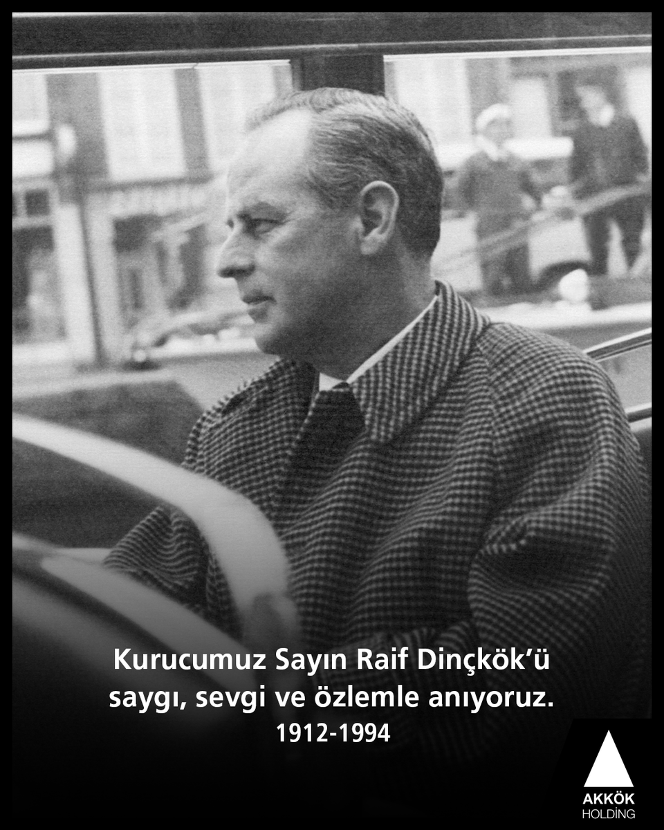 AkkokHolding's tweet photo. Kurucumuz Sayın Raif Dinçkök’ü vefatının 32. yıl dönümünde saygı ve özlemle anıyoruz.

Onun azmini ve vizyonunu geleceğe taşımak için kararlılıkla çalışmaya devam edeceğiz. https://t.co/1ict3J6xGv