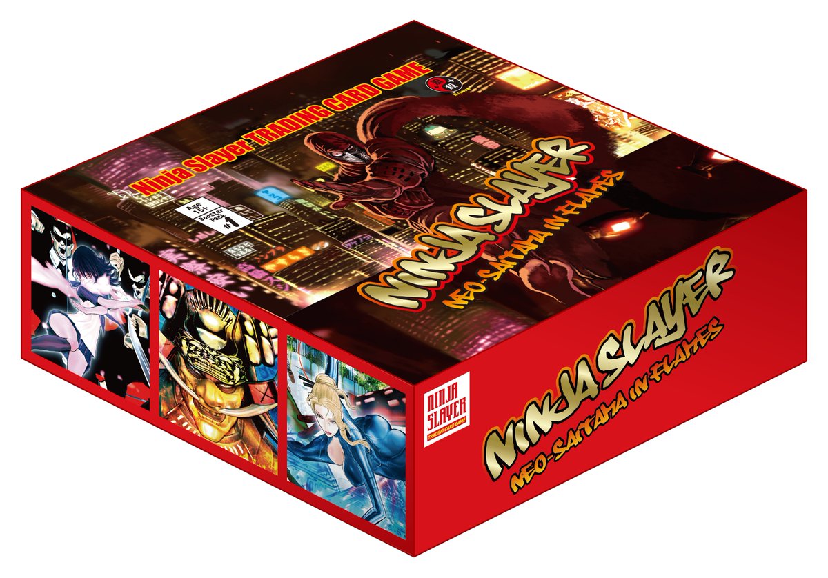 TCGCOLTD's tweet photo. #NinjaSlayer #NinjaSlayerTCG
English Edition “Ninja Slayer TCG #1”
Now available! (Thu, Apr 23)

Pick it up at your local game store or online.
Product details: https://t.co/n0e2fJM9HN
Card gallery: [URL]
Our official online store (Japan) is linked in our profile. https://t.co/IKrr5fwvun