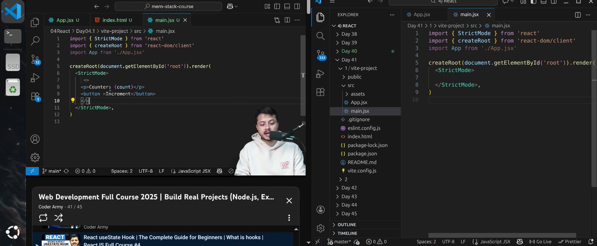 Manikya_Rathore's tweet photo. ✅ Day 41 of #Defence with @rohit_negi9 & @adityatandon02
useState from first principles Why normal variables fail Rerenders explained State lives outside setState is async Updater functions Array & object Rules of Hook #ReactJS #JavaScript #WebDevelopment #MERN #DefenceChallenge https://t.co/v3qTnC9Fu2