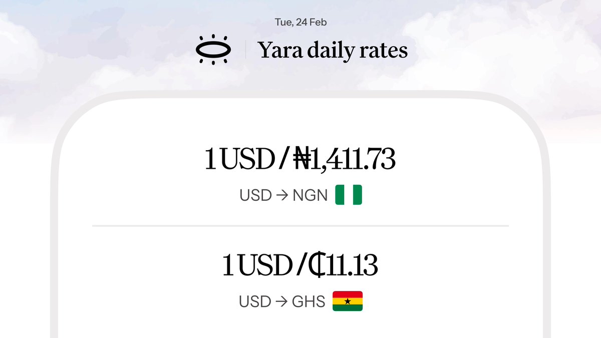 Nigeria receives over $20 billion in remittances every year, making it one of the top 10 remittance-receiving countries in the world. Yet most of that money loses 5–10% to fees before it even lands. That's billions lost annually. Keep yours. 👇

yara.cash