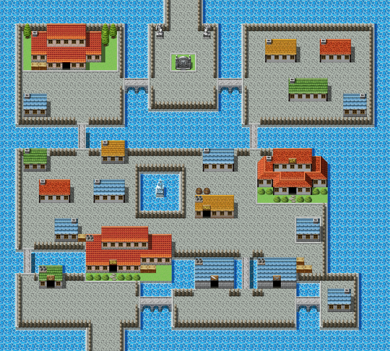 CreatorHoneoEX's tweet photo. 水上の町をイメージして作ったマップです。

#ゲーム制作 #indiegame https://t.co/7jh6JsBtfX
