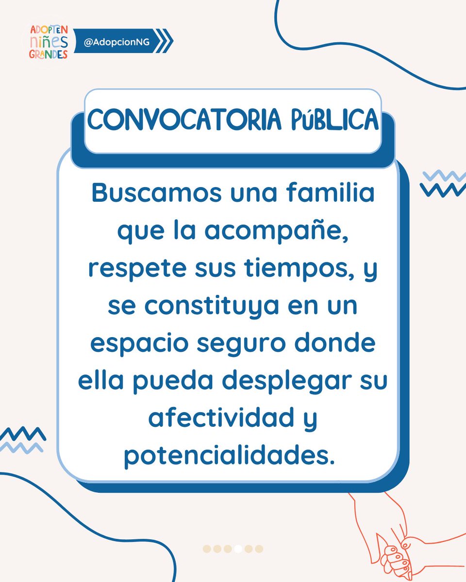 Cada vez que compartís una convocatoria pública, abrís una posibilidad real.

Detrás de cada posteo hay un niño, una niña o un adolescente esperando que alguien lo vea y diga: “quiero saber más”