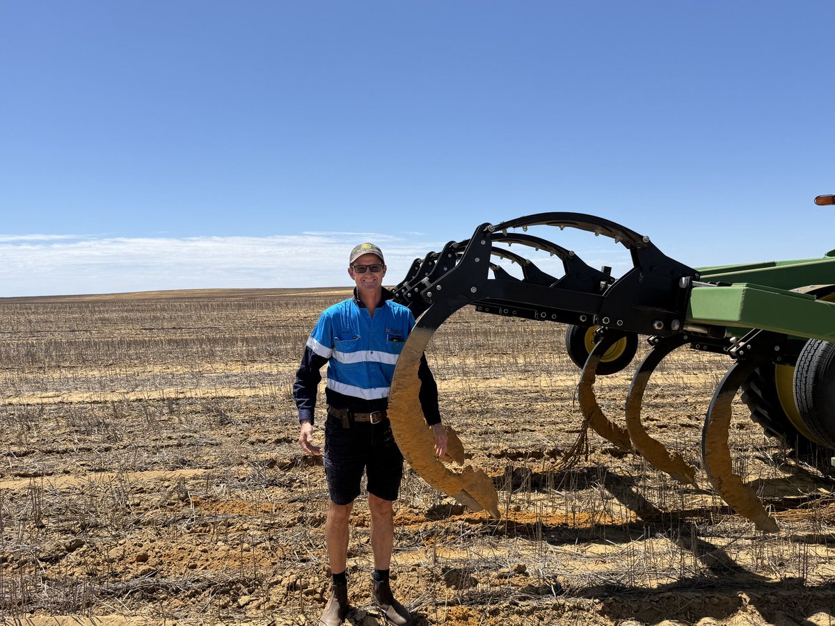 grantcropcircl1's tweet photo. Homemade 3PL ripper out on the Yuna sandplain, leaf spring breakout, ripping to 800mm, minimal topsoil disturbance. Very impressive. https://t.co/qM8MNSV8EZ