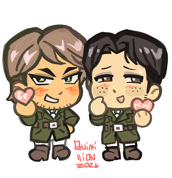 #aot #snk Jean &amp; Marco puddings х Valentine's day