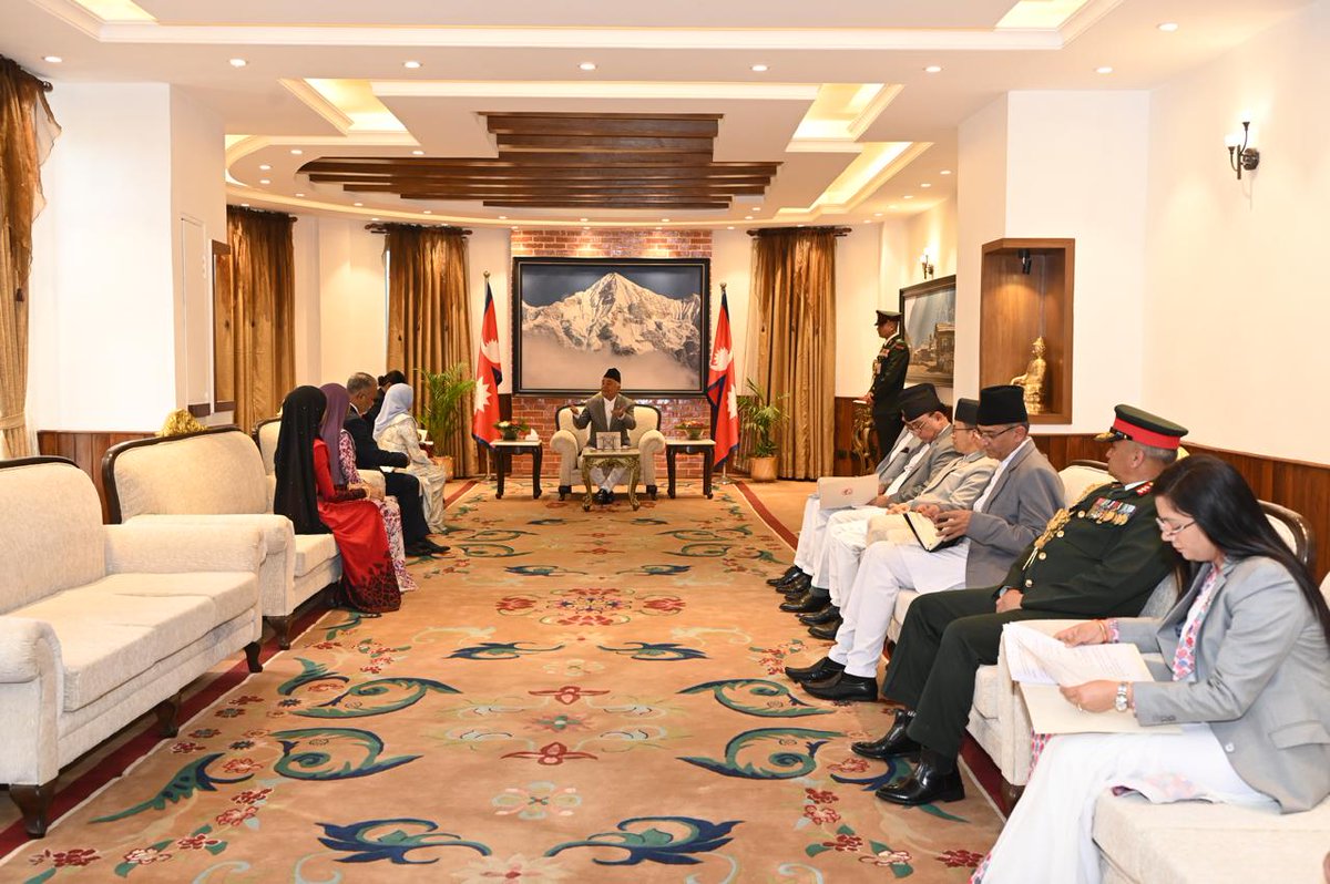 The new Non-Resident Ambassador of the Maldives to Nepal Aishath Azeema, presented her Letters of Credence to the President of Nepal, today.

📃 Press Release | t.ly/Pt-3r