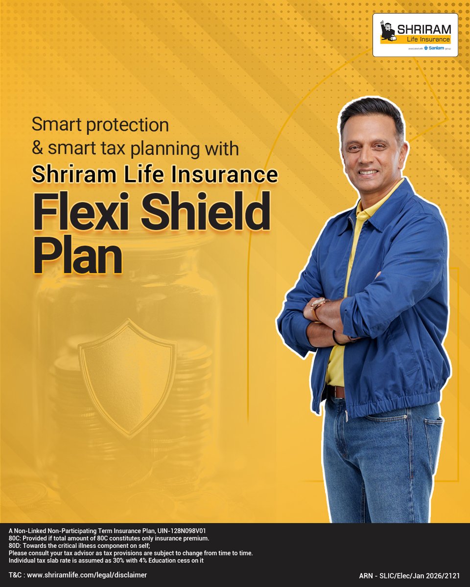 ShriramLifeIns's tweet image. Be truly tax-wise this season.
Protection that adapts.
Savings under Section 80C.
Flexibility when life changes.
Zaroorat Jaisi. Policy Vaisi.

👉 For a plan that adapts as you grow, click here to know more:
: shriramlife.com/life-insurance… 

#TaxWise
#FlexiShieldPlan #insuranceforall