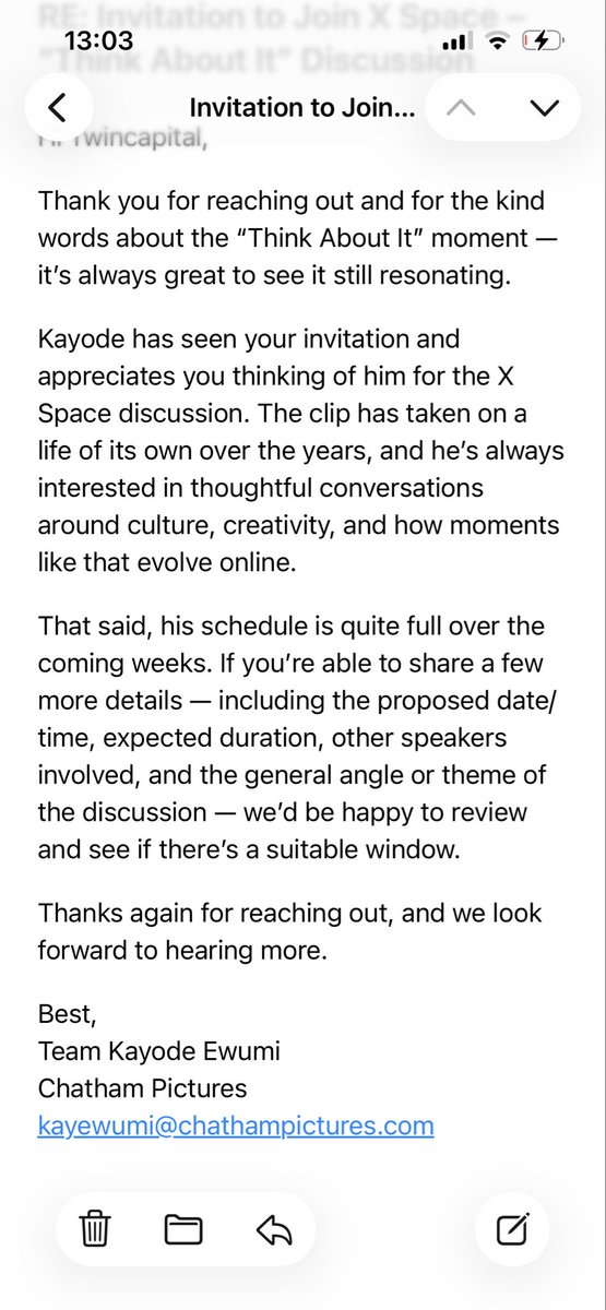 Update! We’ll try our hardest to get the space today ❤️