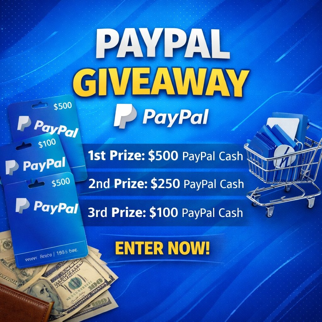 sokolokolok3's tweet photo. 💰 PAYPAL $500 GIVEAWAY 📷 Win FREE PayPal Cash instantly!   1st – $500   2nd – $250   3rd – $100    Real winners. Real money. No tricks.    Follow me  (so I can DM you) Like and Retweet   Reply “PAYPAL”    Winners announced soon 📷#giveway #paypal #earning https://t.co/TAWCNAzyOa