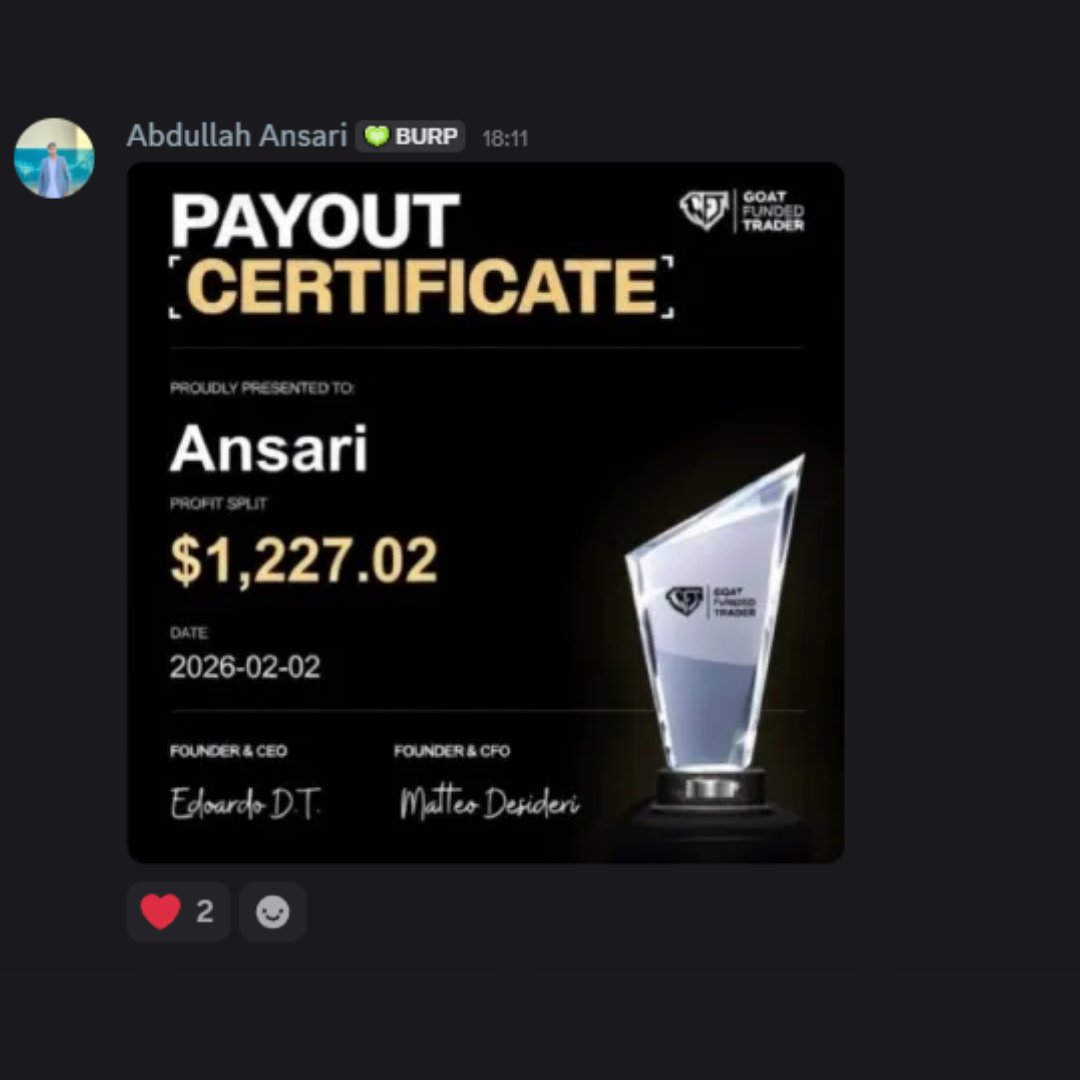 GoatFunded's tweet photo. 🎉 ANOTHER WAVE OF GFT REWARDS SENT! 🎉

Results don’t lie. Consistency pays.

Huge congratulations to our latest funded traders:

💰 Julius – $2,800.90
💰 Ayesha – $6,300.00
💰 Mohammed Nisfan – $5,740.86
💰 Amuzan Andrei – $1,160.83

This is what happens when discipline meets opportunity.

Who’s locking in the next reward?
