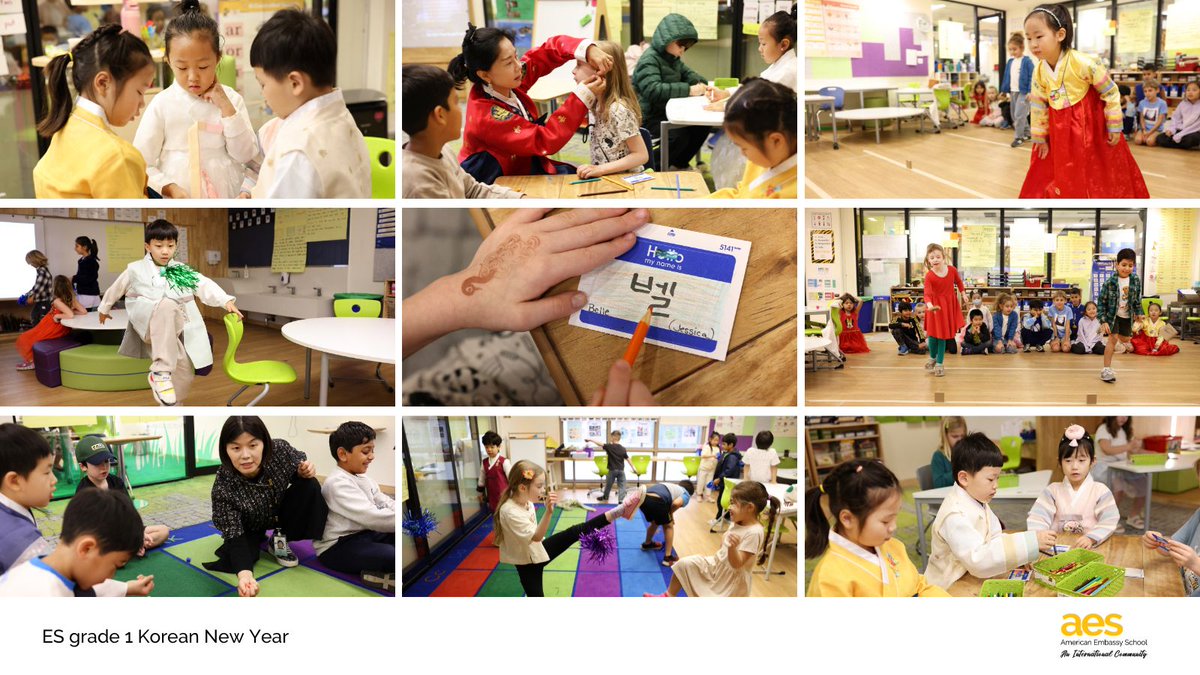 AESDelhi's tweet image. February 17 marked Korean New Year! ✨ 
Parents of our first grade students organized and led a Lunar New Year celebration for our students. 🇰🇷💛

Learn more: aes.ac.in/learning/eleme…

#AESDelhi #InternationalSchool #ES #ElementarySchool #AESCommunity #KoreanNewYear