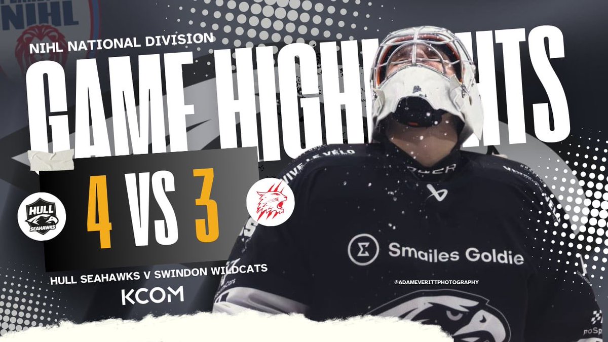 hullseahawks's tweet photo. 𝗚𝗔𝗠𝗘 𝗛𝗜𝗚𝗛𝗟𝗜𝗚𝗛𝗧𝗦 🎥
The streak keeps growing! Catch the highlights from our 4-3 win over the Swindon Wildcats and see how it unfolded👇
📺 WATCH HERE: https://t.co/JviOuViaFr
#GameHighlight https://t.co/KDOQyVDsBB