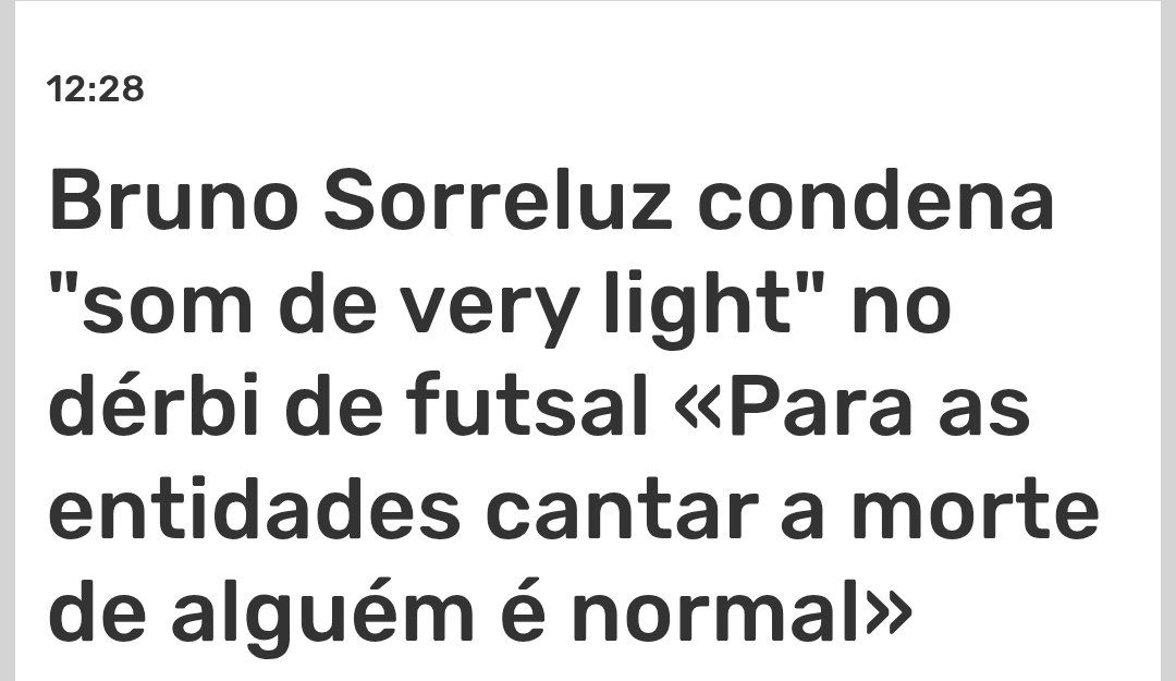 Se houver sons de very light no Pavilhão João Rocha só há uma coisa a fazer, o capitão do Sporting manda o árbitro parar o jogo para que seja feito um aviso. Com reincidência evacua-se a bancada. Para grandes males grandes remédios.
<a href="/SCPModalidades/">Sporting CP - Modalidades</a>