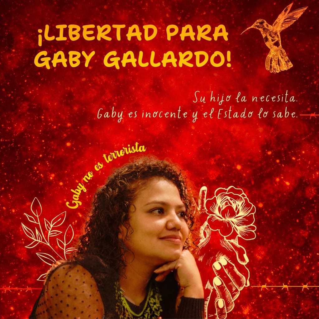 🚨DENUNCIA PÚBLICA🚨
La Presa Política Guevarista Gabriela Gallardo ha sido trasladada de manera ilegal a la Cárcel de Mujeres de Guayaquil.

Esta acción de dispersamiento es una más de las prácticas de tortura que el Estado ecuatoriano ha desatado contra Gaby