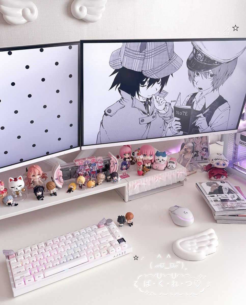 chromecherrry's tweet image. Changed up my pc setup, what do you think (˶˃𐃷˂˶) #anitwt #pcsetup
