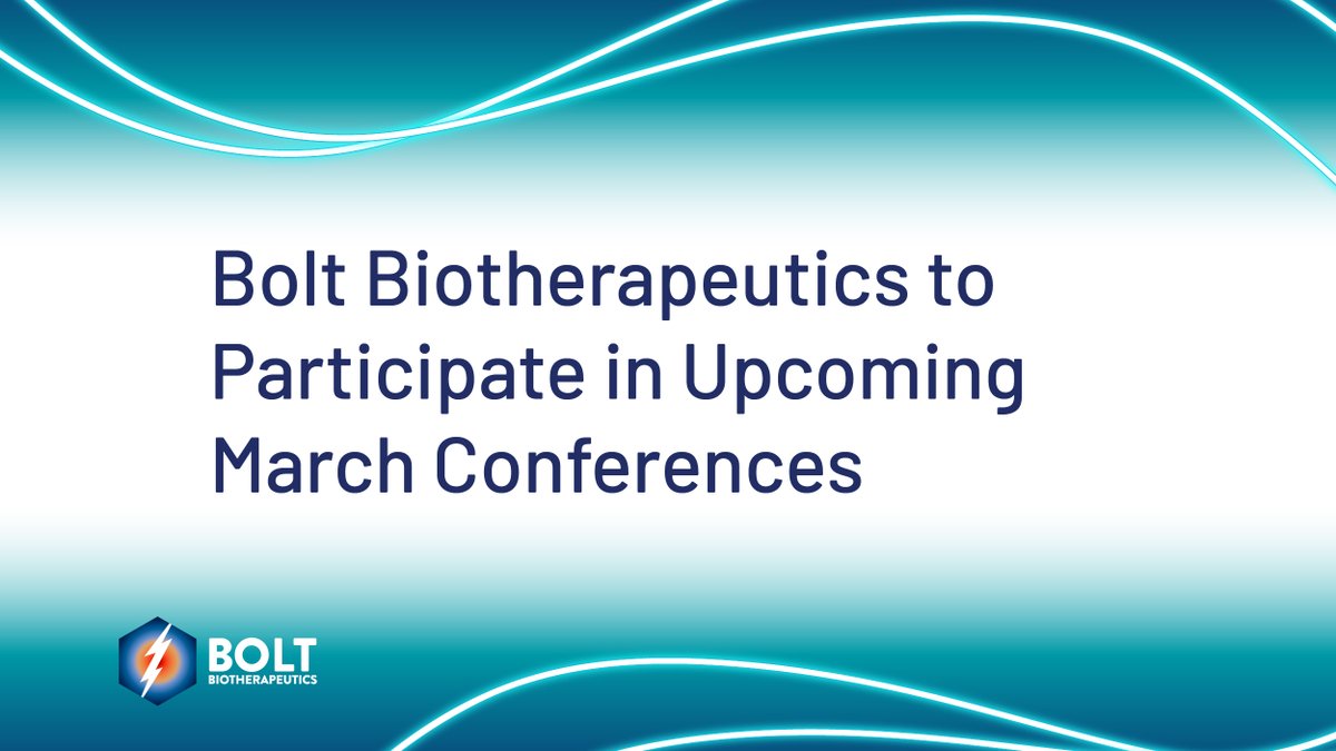 BoltBio's tweet photo. Our team is looking forward to attending the 46th Annual Health Care Conference hosted by TD Securities, as well as the Global Healthcare Conference hosted by Leerink Partners next month. Learn more about our participation in today's press release: https://t.co/ir9BHAODj8 https://t.co/OEtZlTtWqV