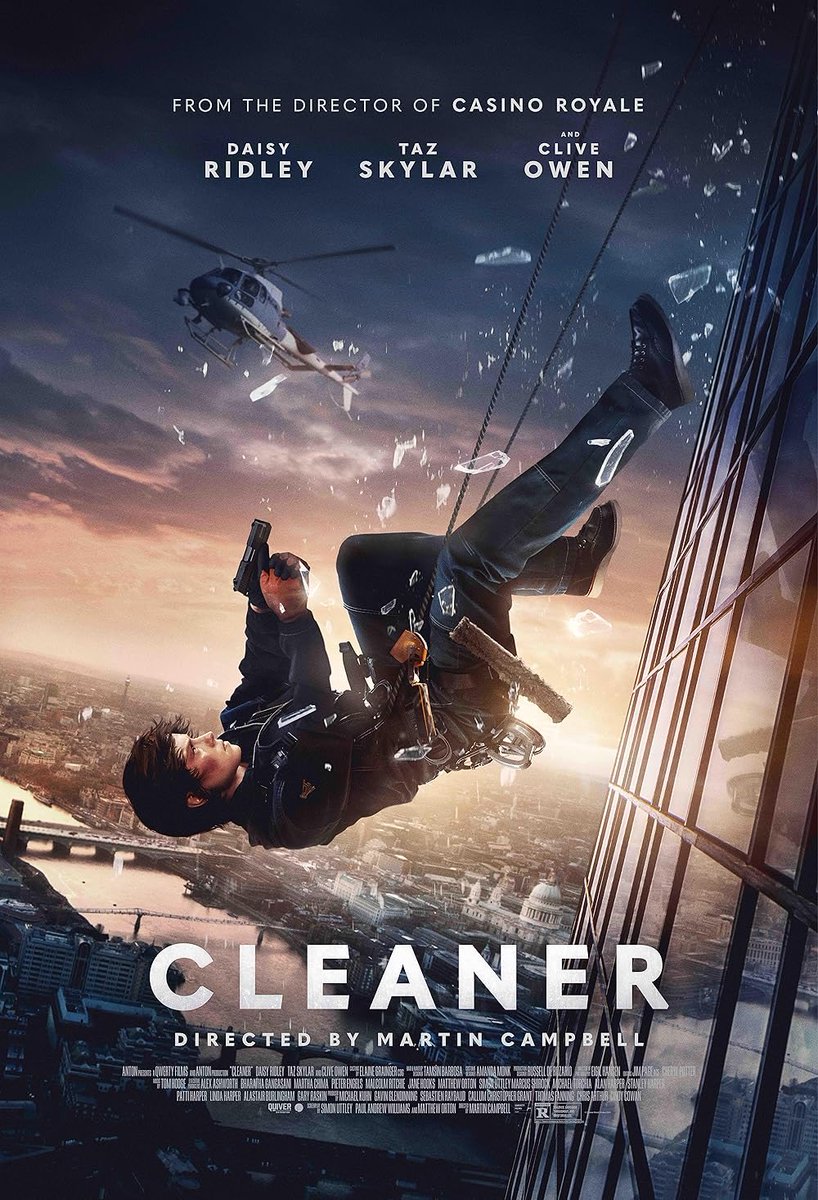 WATZUPMAG's tweet image. Après un premier tiers qui pose maladroitement les personnages, #Cleaner démarre doucement. Ersatz de Die Hard, scénario qui tente, en vain, la profondeur, mise en scène basique, Clive Owen absent. Une série B de luxe qui vaut que pour le charisme de Daisy Ridley. Sur @canalplus.