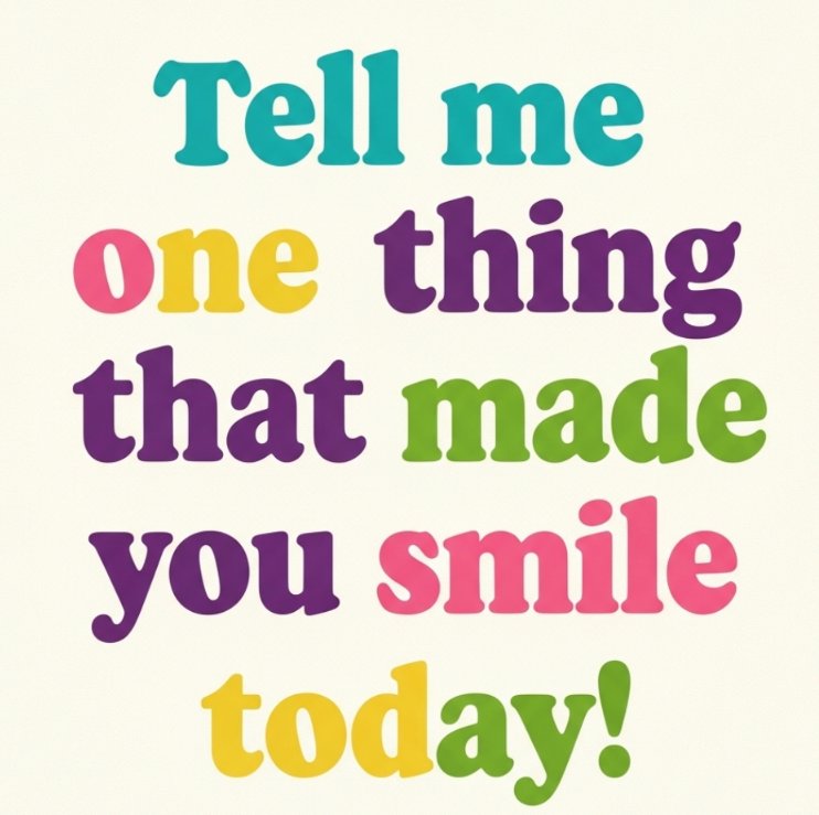 Tell me one thing that made you smile today!
#tuesdayvibe