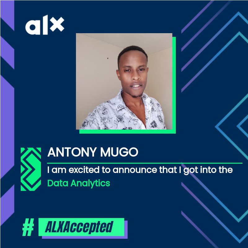 Hey i just started my Data Analytics journey on <a href="/alx_kenya/">ALX Kenya</a> and I am so excited.

We kickstart the course with professional foundations.
#91DaysOfPF, #ALXAccepted, #ALXProfessionalFoundations, #DoHardThings