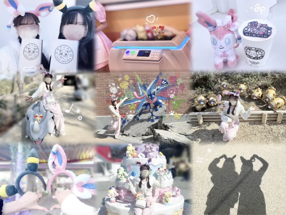 ニンフィアとブラッキーでポケパーク行ってきました🎀🖤