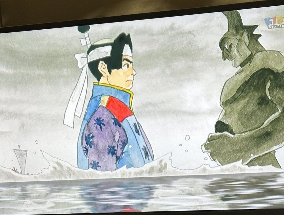 ぽヤーンとTV観てたら… あれ、桃太郎てこんな感じやったっけ( ³ω³ )