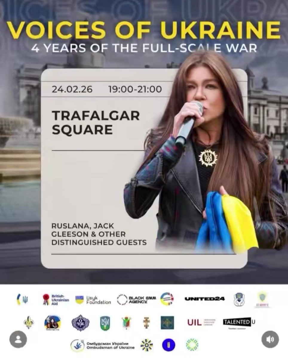 ❗️TODAY 7PM - TRAFALGAR SQUARE, LONDON 🇬🇧

BE THERE! Show your support for Ukraine 🇺🇦

Don't let Ukrainians stand alone, please, your support will mean so so much on this anniversary. 

Please if you can't make it then SHARE this tweet with ANYONE in the UK, leave a comment too!