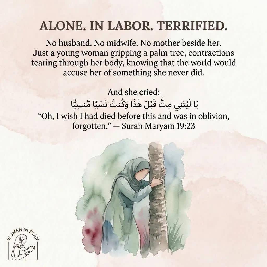 Astridueil's tweet photo. The most honored woman in the Quran once wished she was dead. If she was allowed to feel that — so are you. https://t.co/rNzYReYEG8
