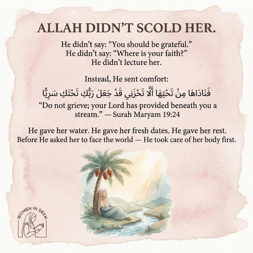 Astridueil's tweet photo. The most honored woman in the Quran once wished she was dead. If she was allowed to feel that — so are you. https://t.co/rNzYReYEG8