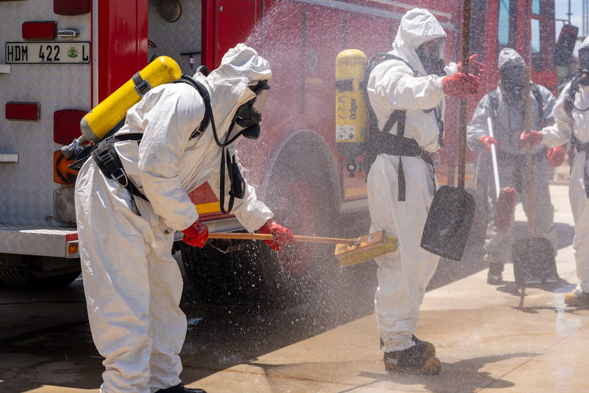 0861EMCARE's tweet image. NFPA Hazardous Materials Operations training completed at our Polokwane branch.

Defensive response.
Structured incident control.
Compliance-driven training.
HazMat environments demand competence — we train for it.
#EMCARE #Hazmat #NFPA #EmergencyResponse #Polokwane