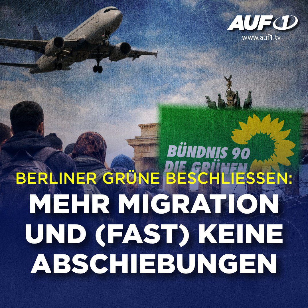 🗣 Mehr Flüchtlinge, weniger Abschiebungen: Das war der Parteitag der Berliner Grünen

Auf ihrem Landesparteitag beschlossen die Berliner Grünen mehrere Maßnahmen, die nach Einschätzung von Beobachtern den Bevölkerungsaustausch weiter deutlich vorantreiben dürften. So wollen sie