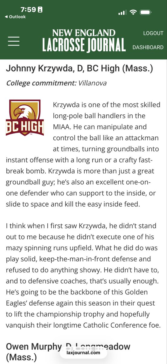 Friends of BCHigh Lax tweet media